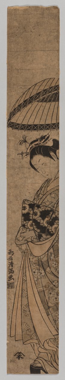 En smuk kvinde af Torii Kiyomitsu
