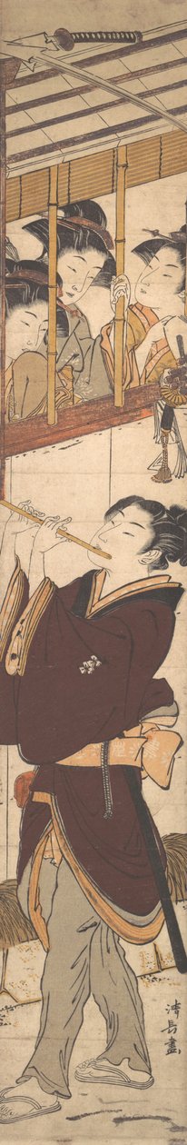 En nytårsscene. af Torii Kiyonaga