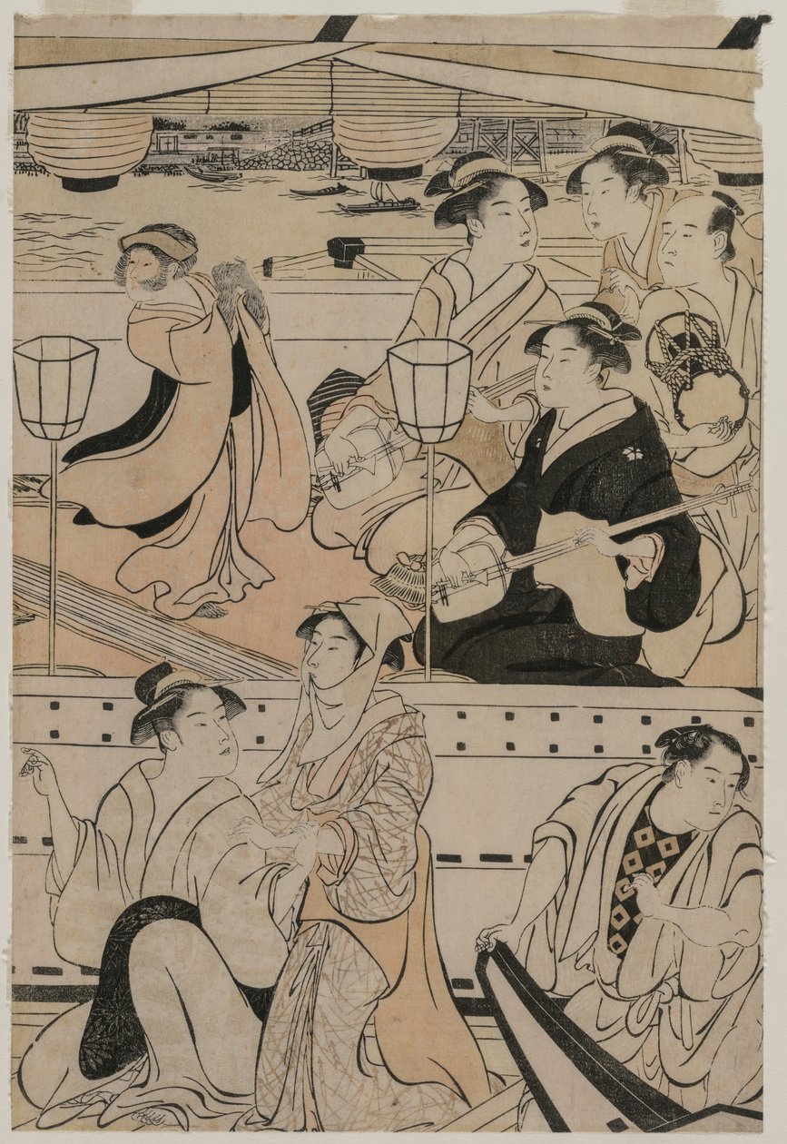 Bådfest på Sumida-floden af Torii Kiyonaga