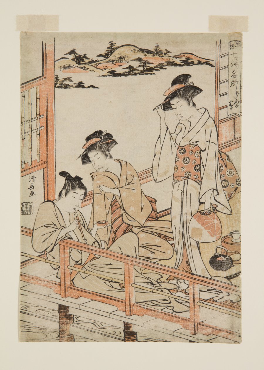D?gashima (træblok i farver) af Torii Kiyonaga