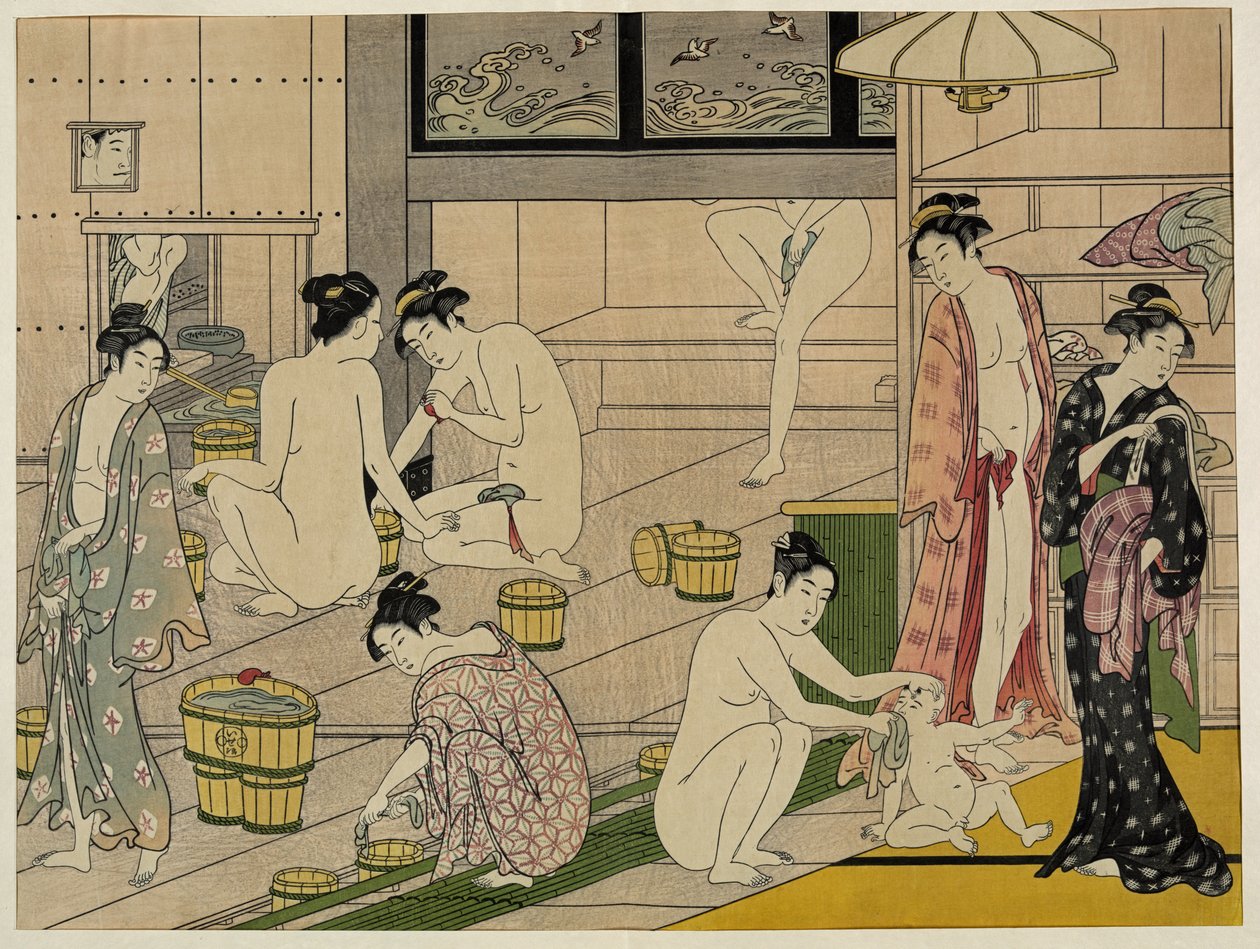 Kiyonaga badehus kvinder af Torii Kiyonaga