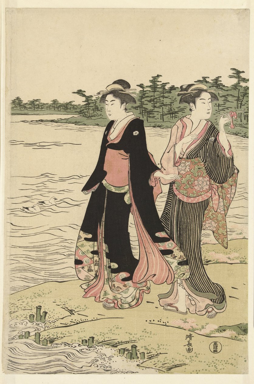 Færge på Sumida floden af Torii Kiyonaga