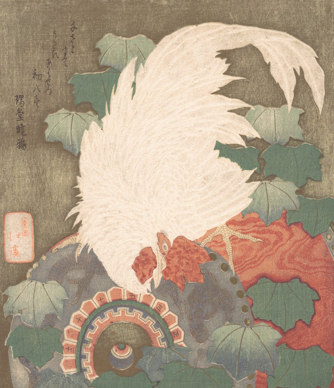 Pik på tromme, ca. 1825. af Totoya Hokkei