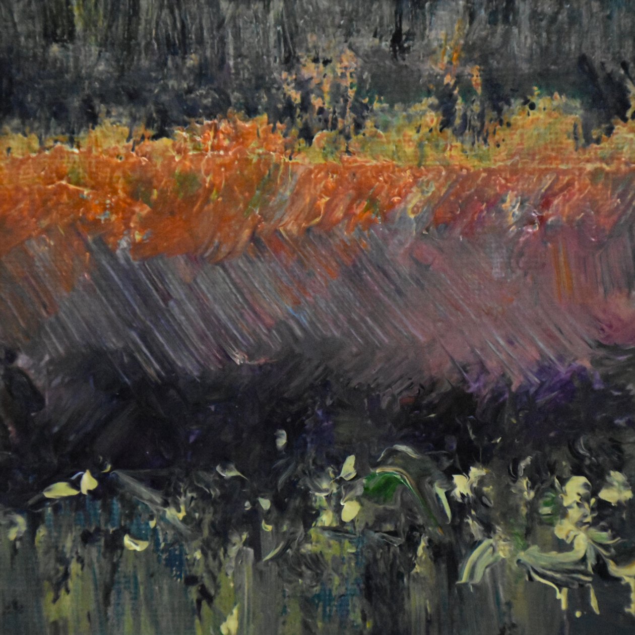 Night Bloom 2, 2019 (olie på lærred) af Tracy Lambros