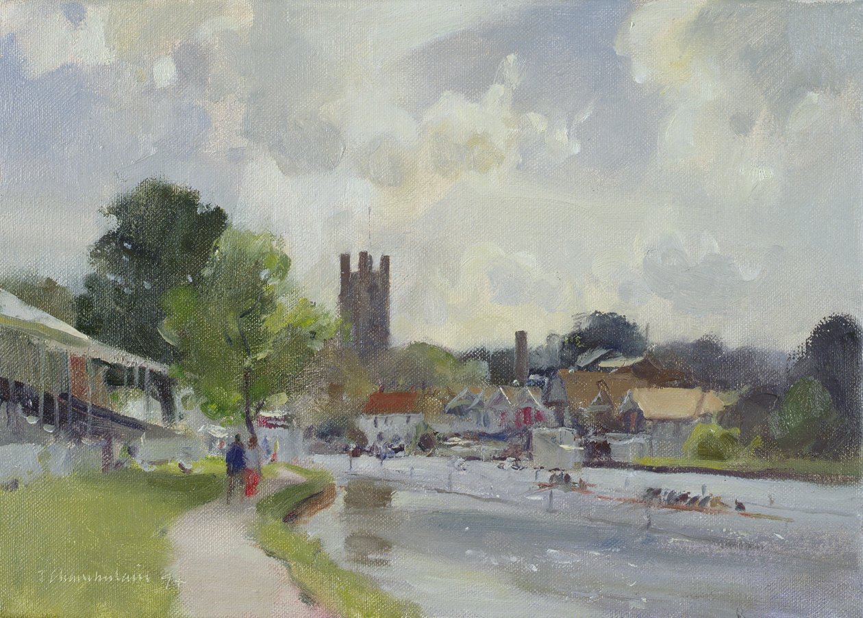 Forberedelse til Henley Regatta, 1994 af Trevor Chamberlain