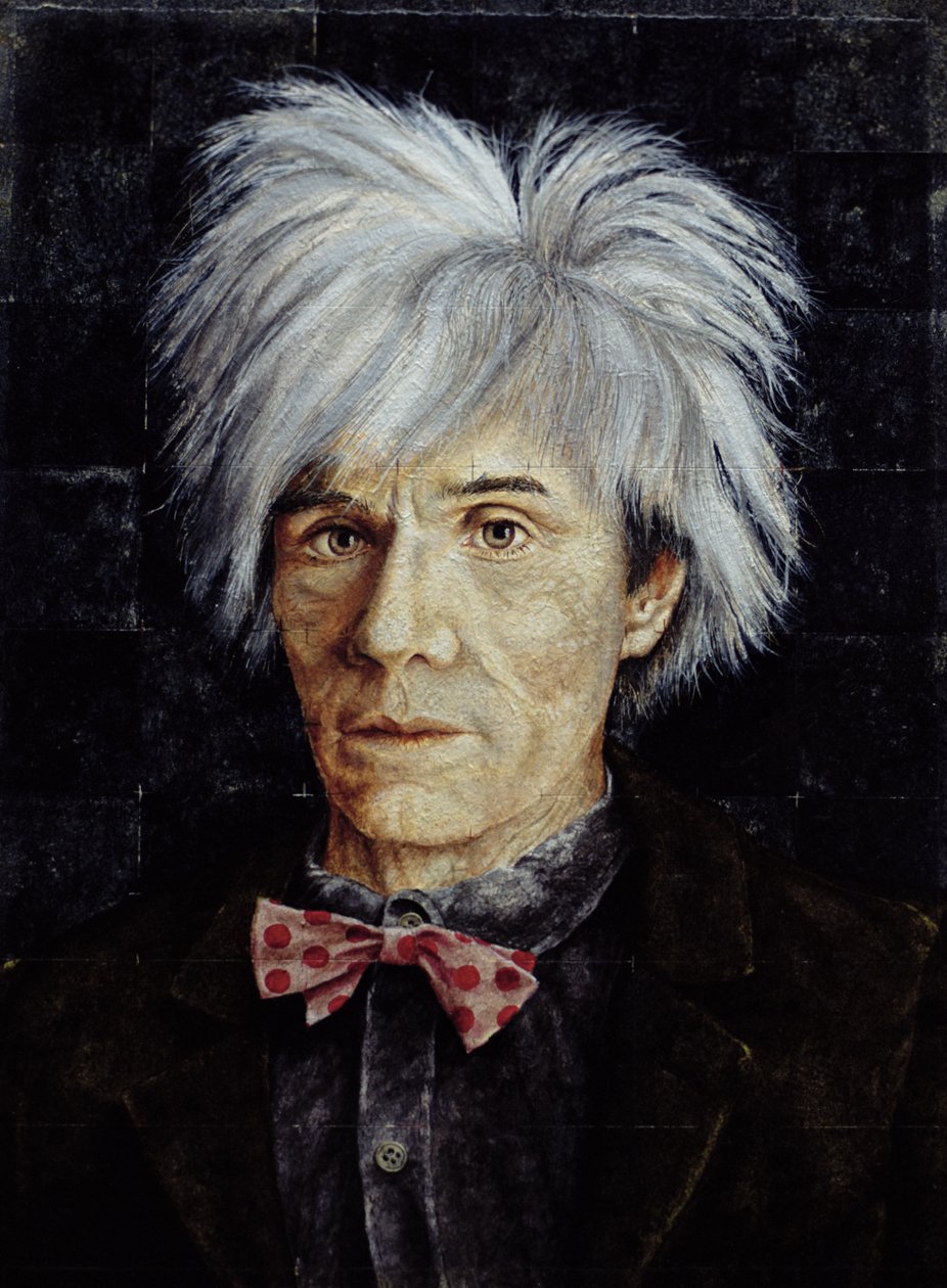 Warhol (1926-87) (olie på tempera på papir lagt om bord) af Trevor Neal