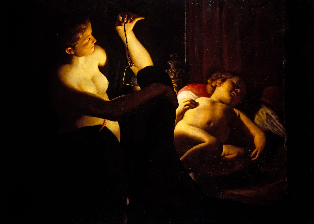 Amor og Psyke af Trophime Bigot