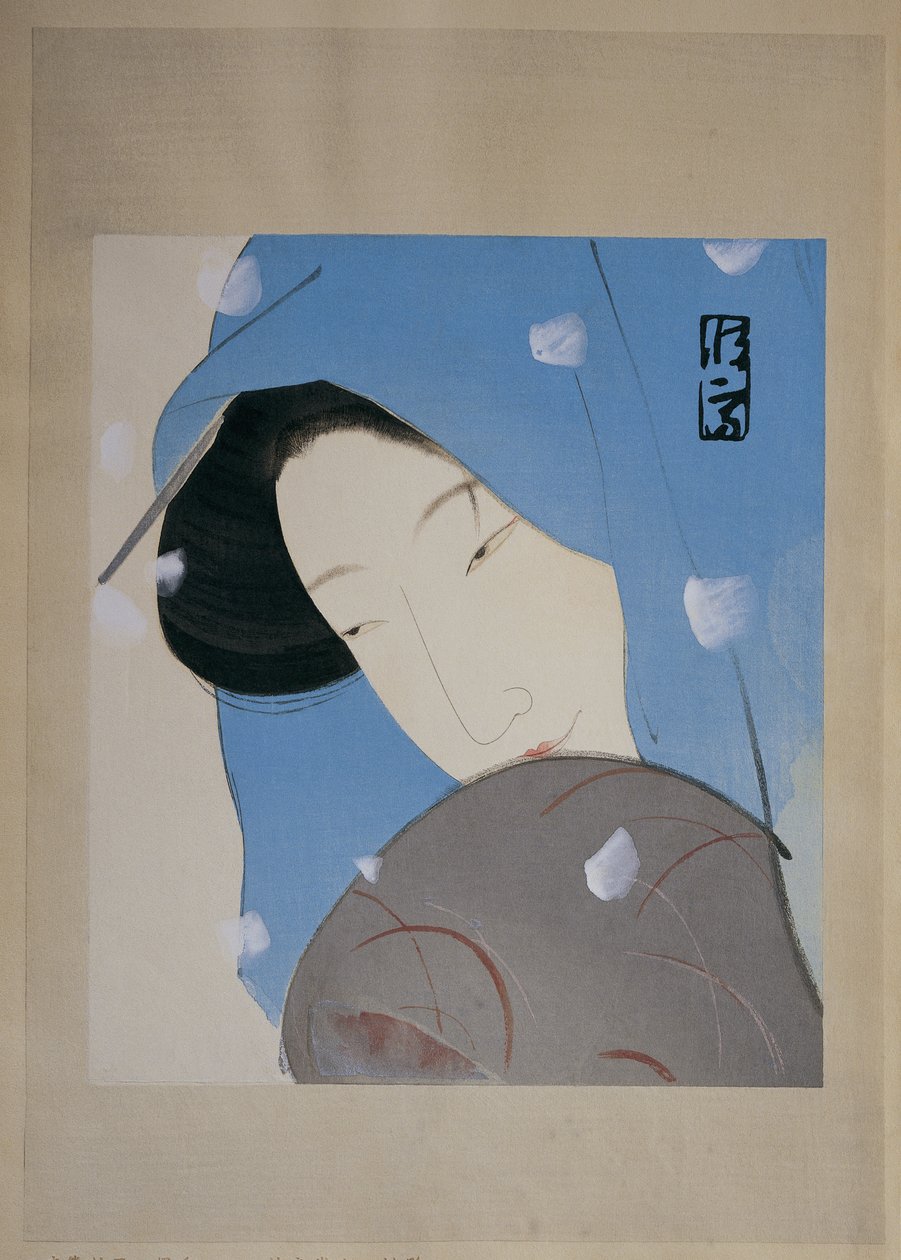 Nærbillede af en kvinde af Tsunetomi Kitano