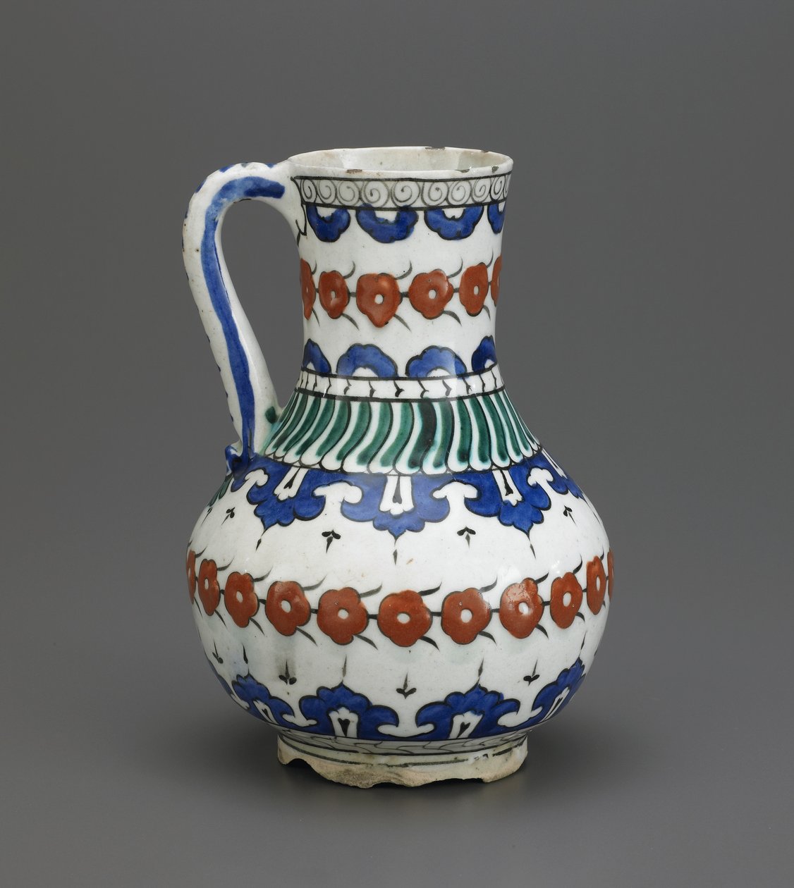 Kande, Iznik, osmannisk dynasti, 16.-17. århundrede (keramik) af Turkish School