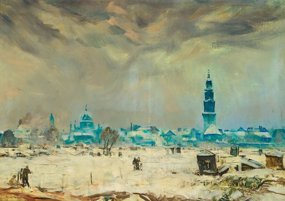 Udsigt over det vinterlige Potsdam af Ulrich Hubner