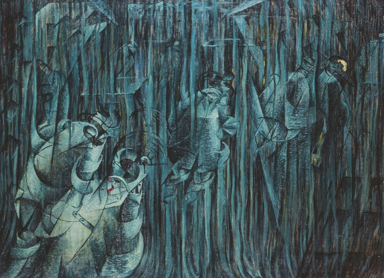 Sindetilstande: Dem der bliver, 1911 af Umberto Boccioni