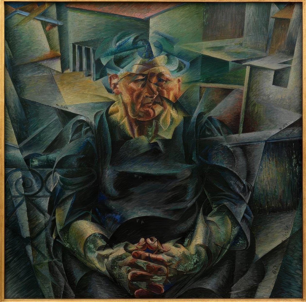 Vandret konstruktion af Umberto Boccioni