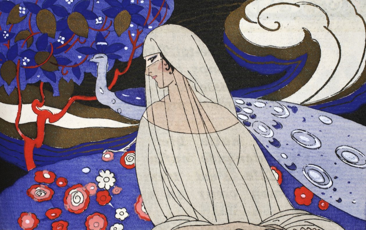 Song of Denderan (pochoir print) af Umberto Brunelleschi