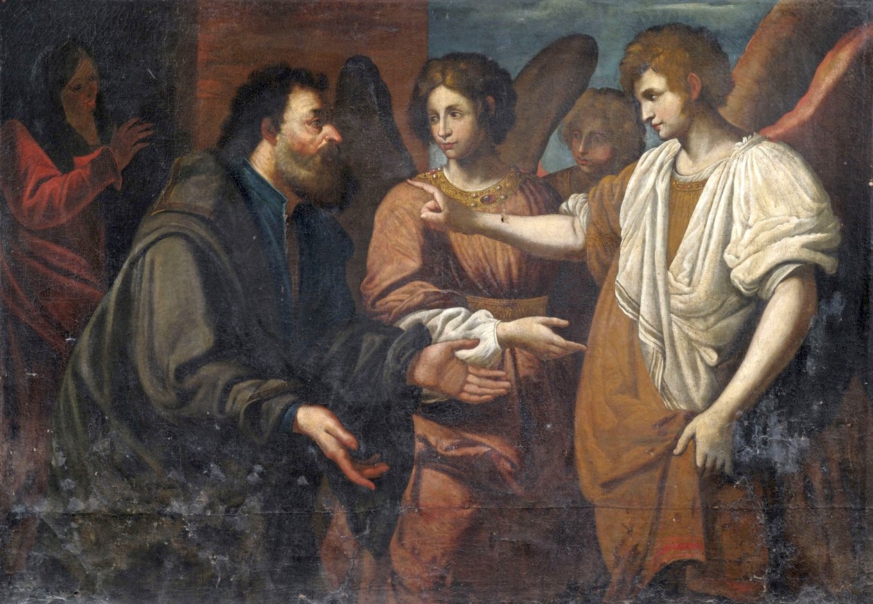 Abraham og de tre engle af Unbekannt Unbekannt