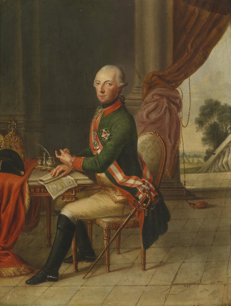 Portræt af kejser Joseph II ved skrivebordet af Unbekannt Unbekannt
