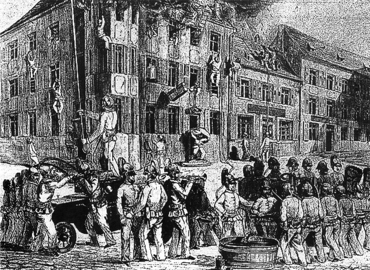 Det frivillige brandvæsen i Durlach af Unbekannt Unbekannt