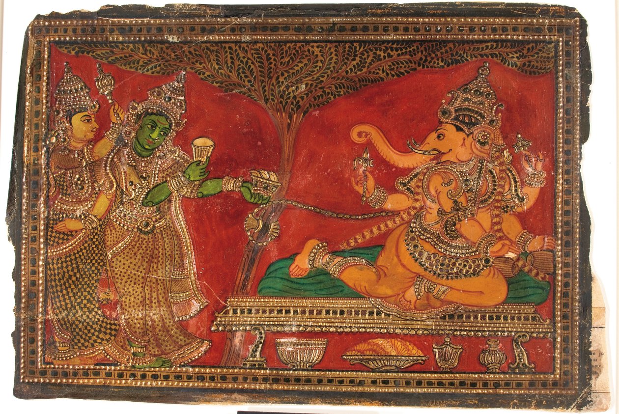 Ganesha og to ledsagere af Unbekannt Unbekannt