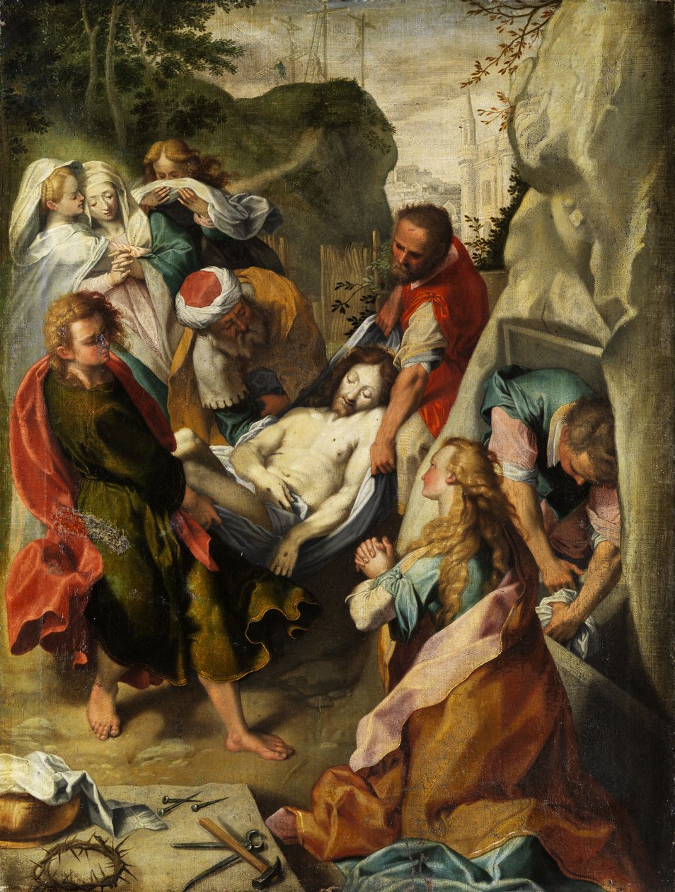 Grablegung Christi. af Unbekannt Unbekannt