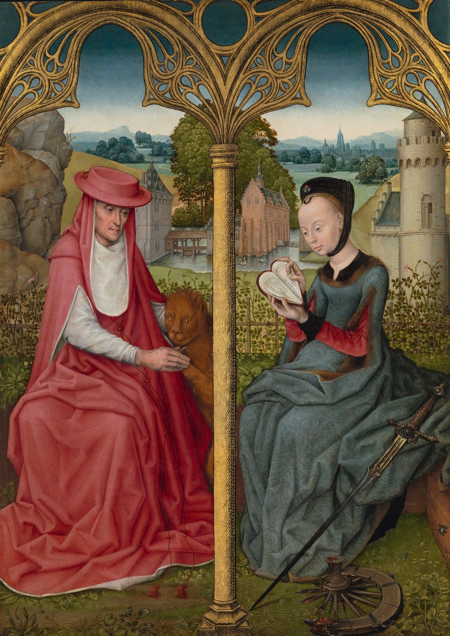 Hl. Hiëronymus en hl. Catharina af Unbekannt Unbekannt