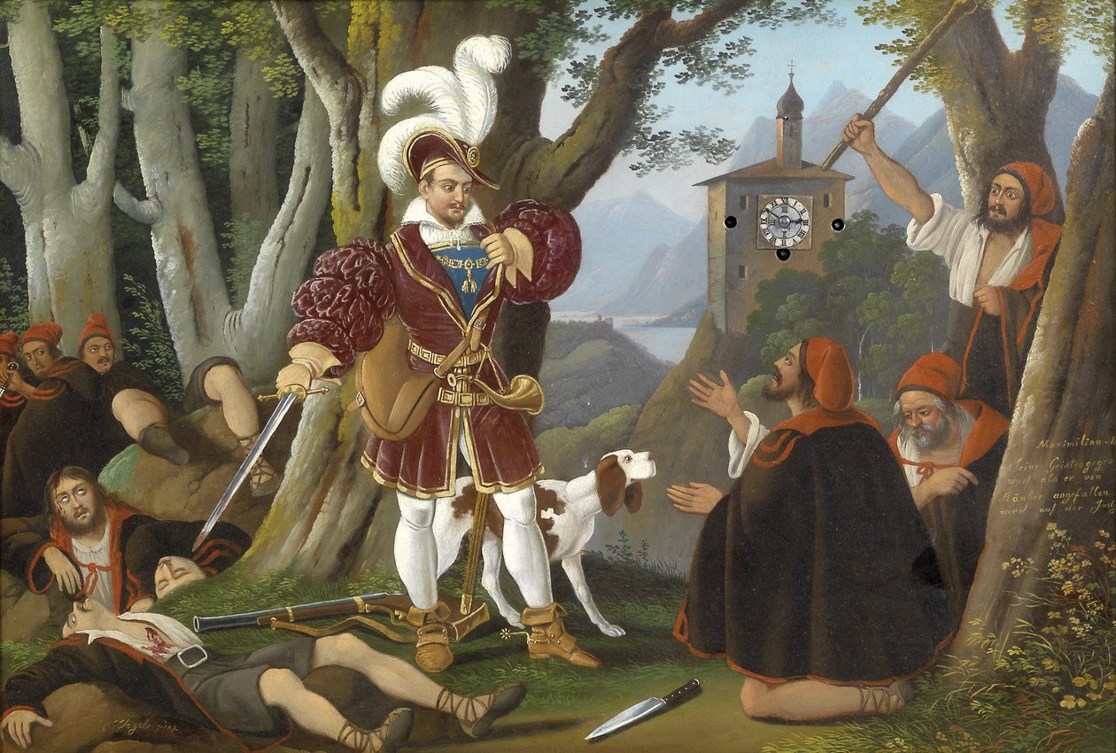 Kejser Maximilian I med røvere af Unbekannt Unbekannt