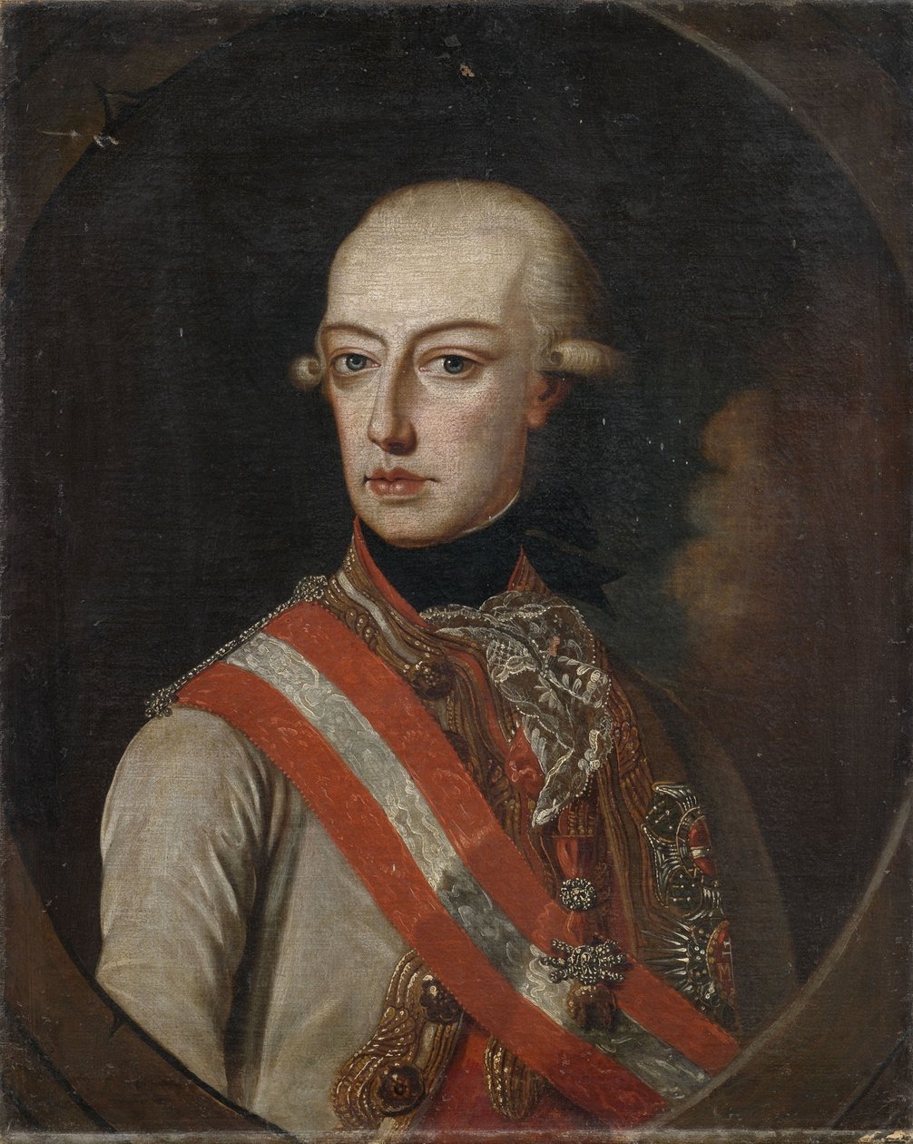Portræt af kejser Joseph II med Order of the Golden Fleece af Unbekannt Unbekannt
