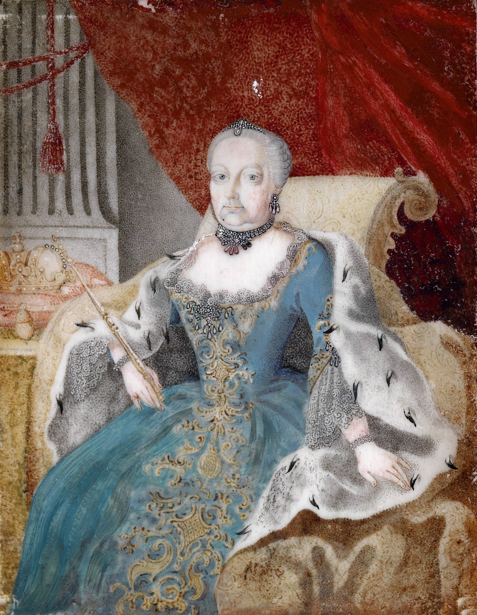 Portræt af Maria Theresia (1717-1780) af Unbekannt Unbekannt