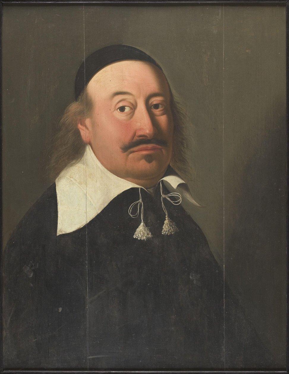 Professor Petrus Moll 1647-1669 olie på panel af Unbekannt Unbekannt
