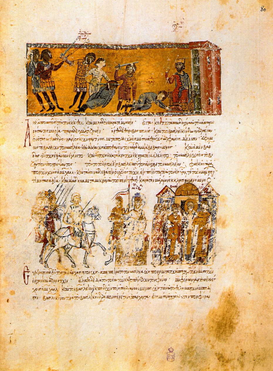 Skyllitzes Matritensis, fol. 80r. af Unbekannt Unbekannt