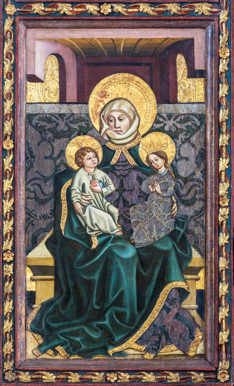 Jomfru og barn med Saint Anne af Unbekannt Unbekannt