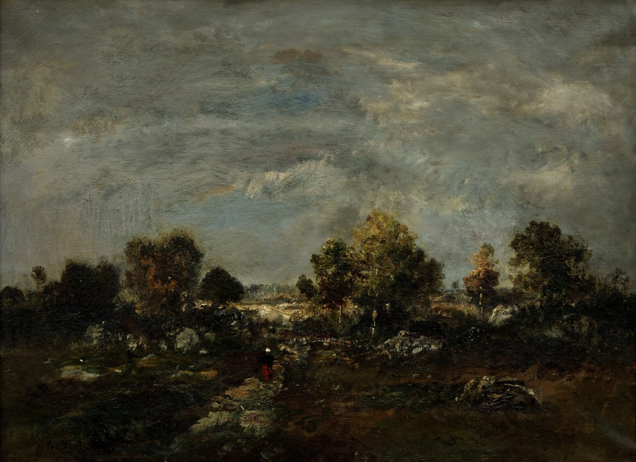 En hedescene ved Fontainebleau af Unbekannt Unbekannt