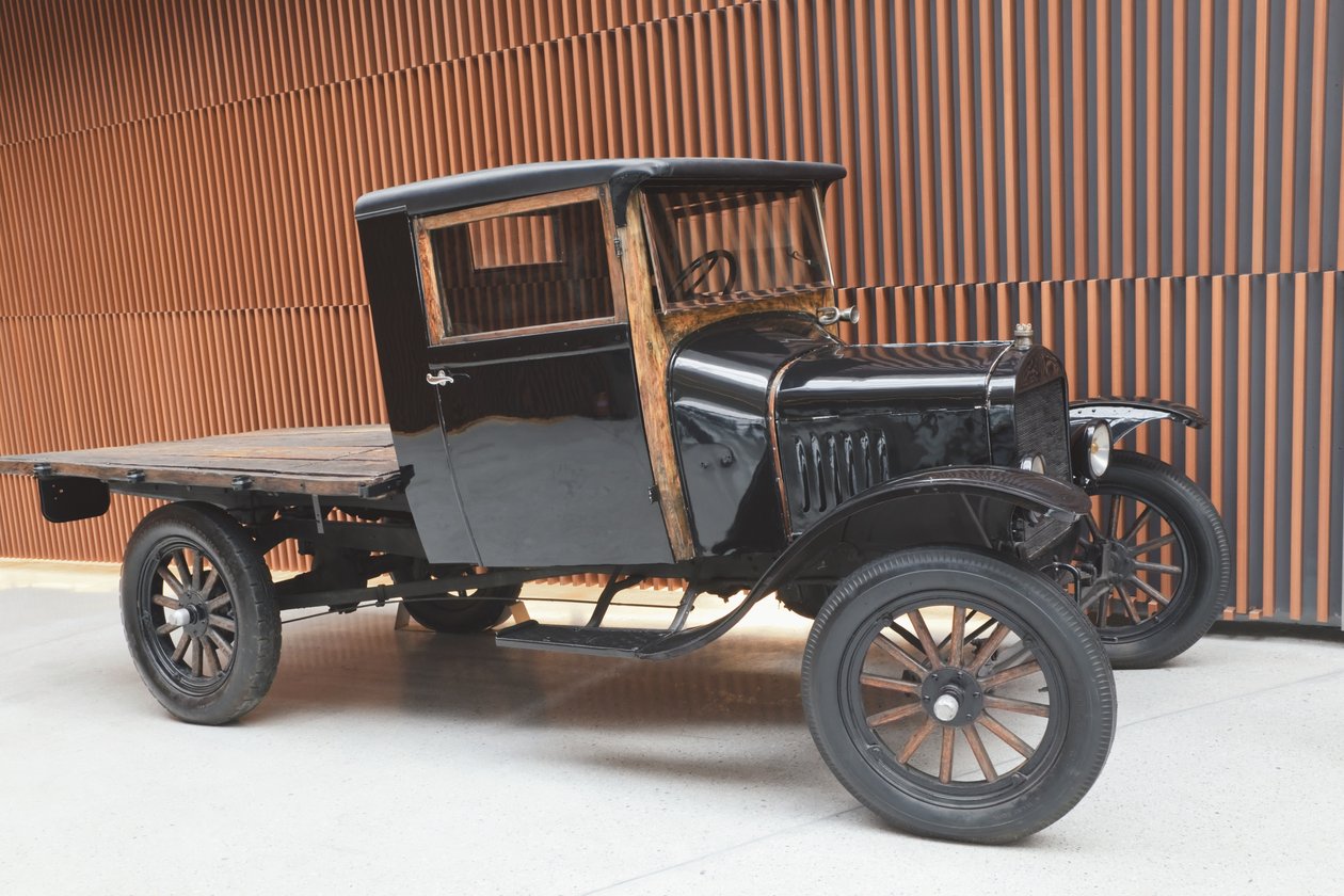 Sort Ford Model T pickup fra ca.1920 af Unbekannt Unbekannt