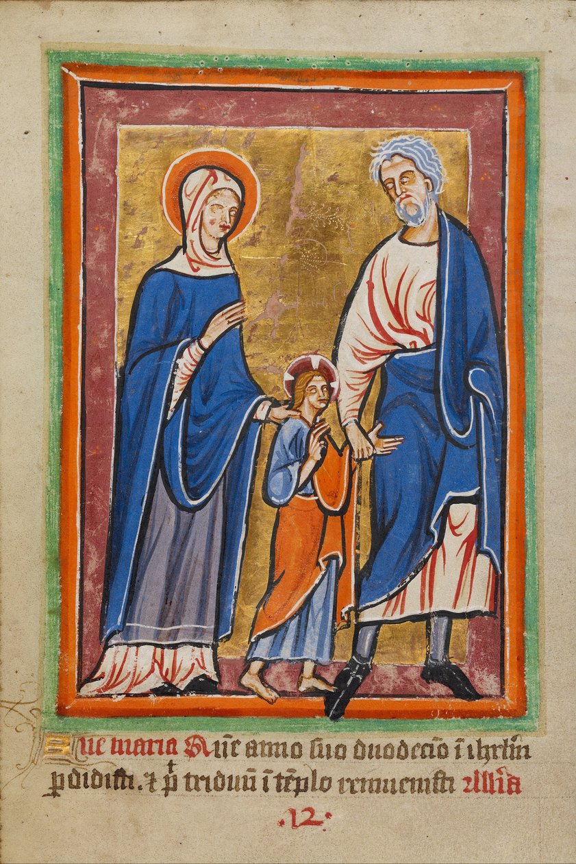 Kristus ført til Jerusalem af Maria og Joseph af Unbekannt Unbekannt