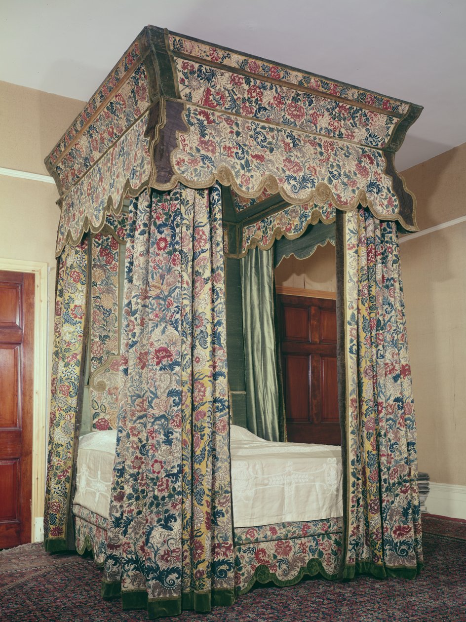 Festseng med broderede gardiner, ca.1702-10 af Unbekannt Unbekannt