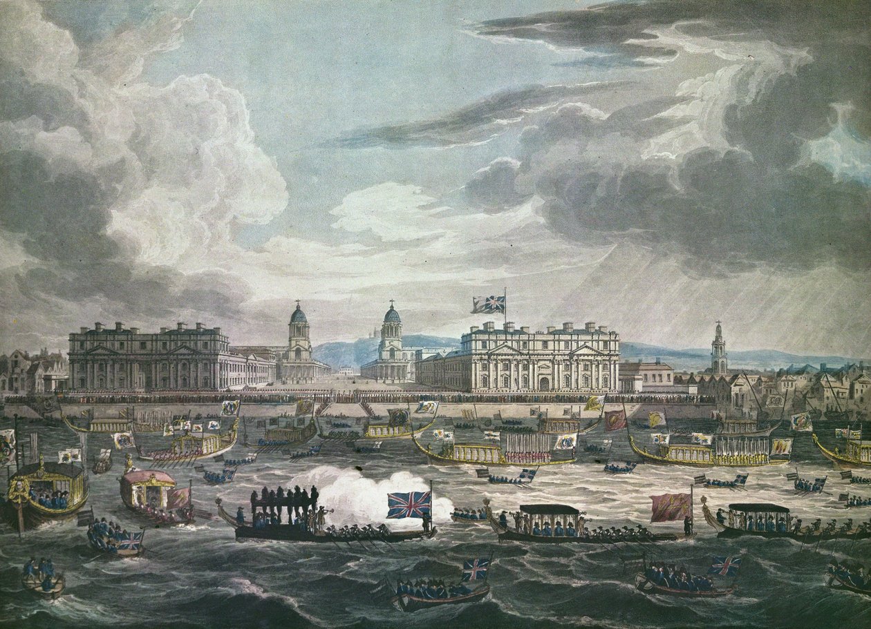 Begravelsesoptog for den afdøde Lord Viscount Nelson (farvestik) af Unbekannt Unbekannt