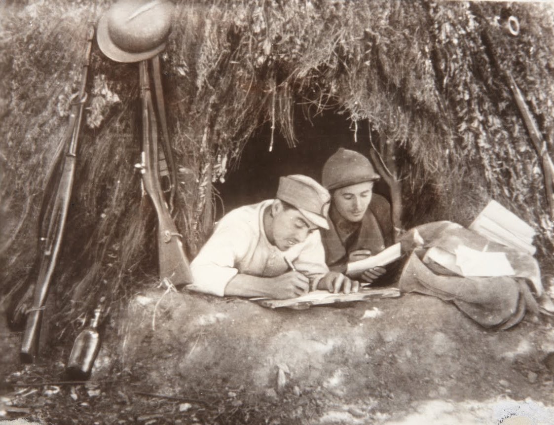 General Miajas Militiamen Writing Letters af Unbekannt Unbekannt