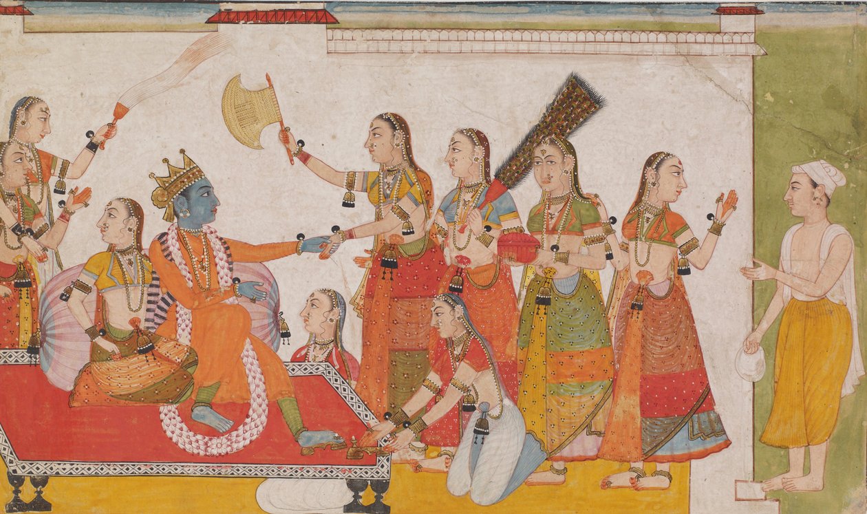 Krishna Welcome Sudhama, From That Bhagavata Purana af Unbekannt Unbekannt