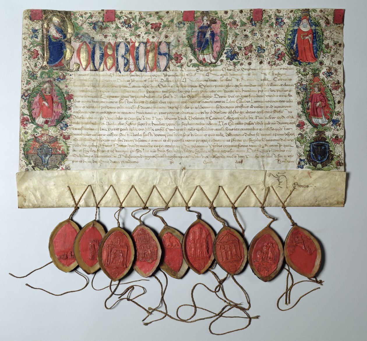 Afladsbrev til St. Nicolas-kirken, 22. juni 1484 (blæk på pergament) af Unbekannt Unbekannt