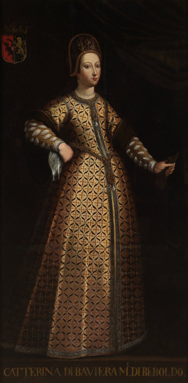Portræt af Catherine of Bavaria hustru til Beroldo af Unbekannt Unbekannt