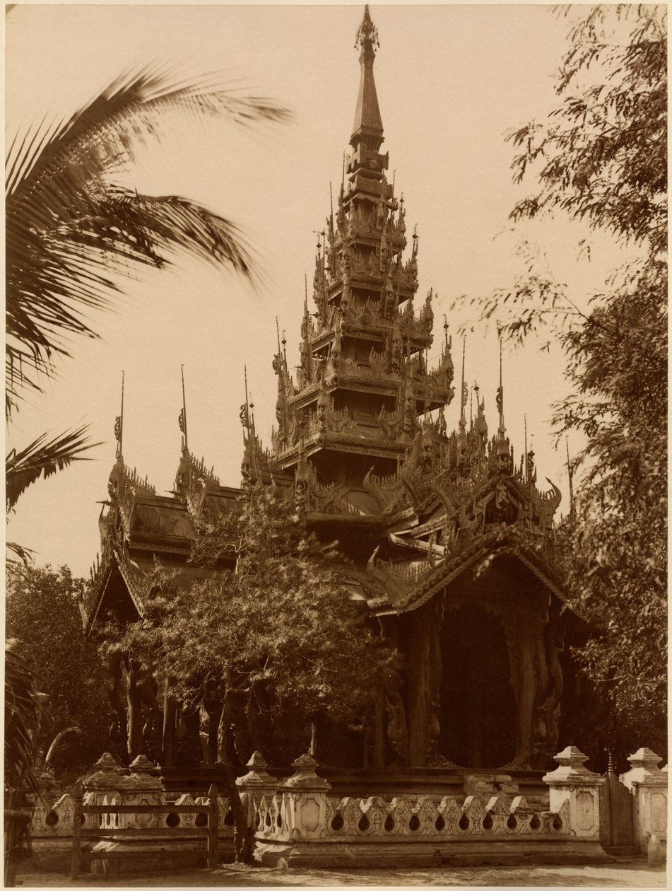 Tempel i Mandalay, Burma, slutningen af det 19. århundrede (albumin print) af Unbekannt Unbekannt