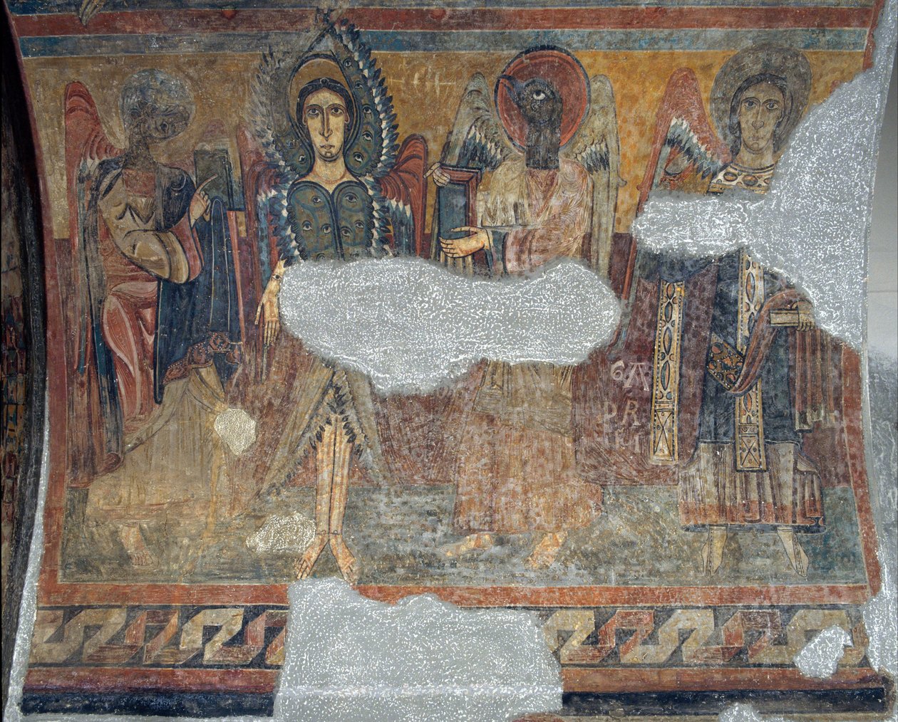 Tetramorph med Seraph og ærkeengel fra Santa Maria de Taüll af Unbekannt Unbekannt