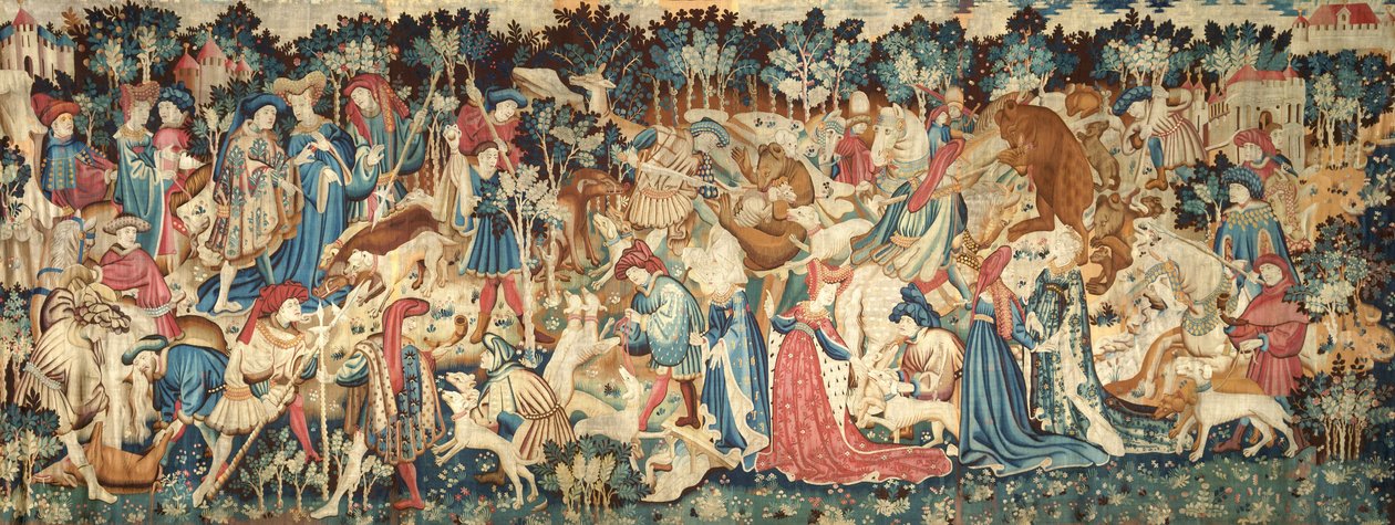 Devonshire Hunting Tapestries; Vildsvin og bjørnejagt af Unbekannt Unbekannt