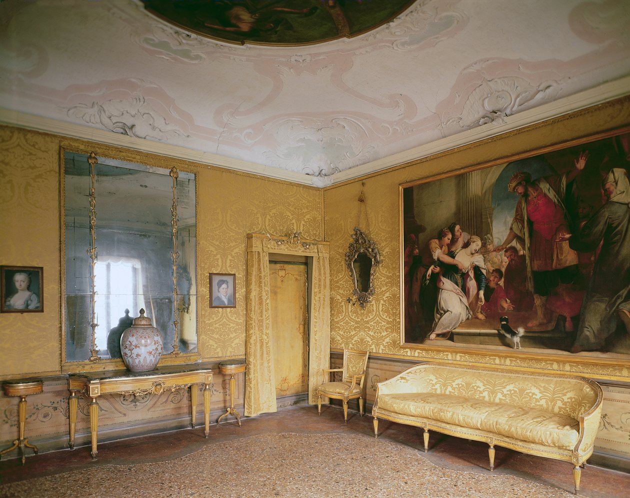 The Yellow Drawing Room, Ca Rezzonico, Museo del Settecento, Venedig foto af Unbekannt Unbekannt