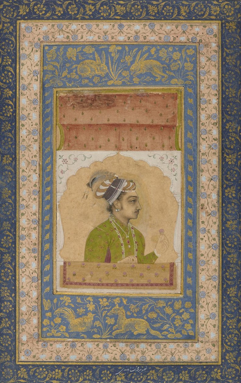 Ukendt indianer - Miniatureportræt af Dara Shikoh af Unbekannt Unbekannt