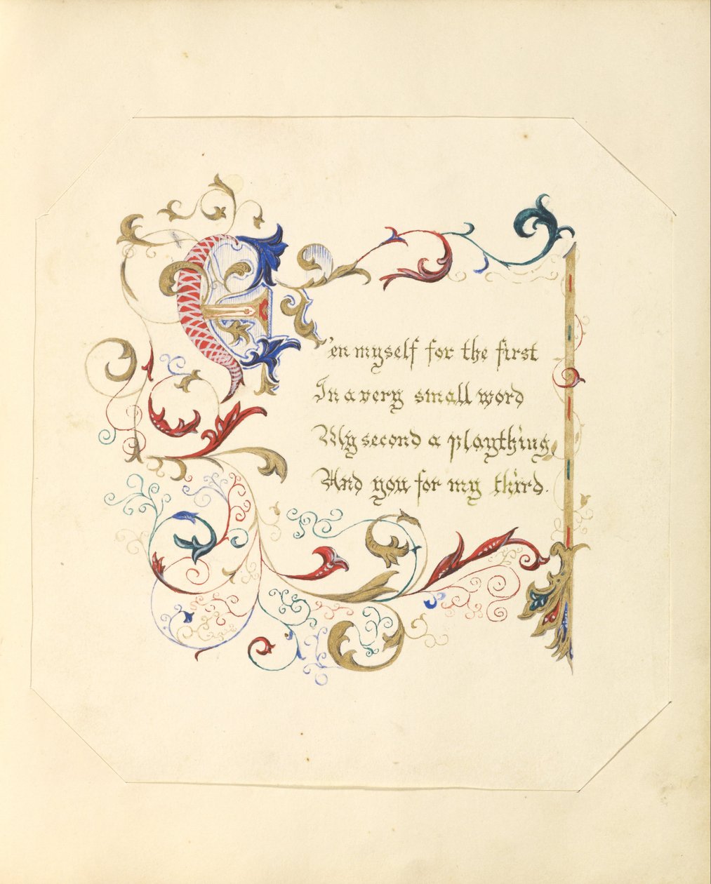 Ukendt skaber, britisk - (Illuminated Manuscript Poem) af Unbekannt Unbekannt