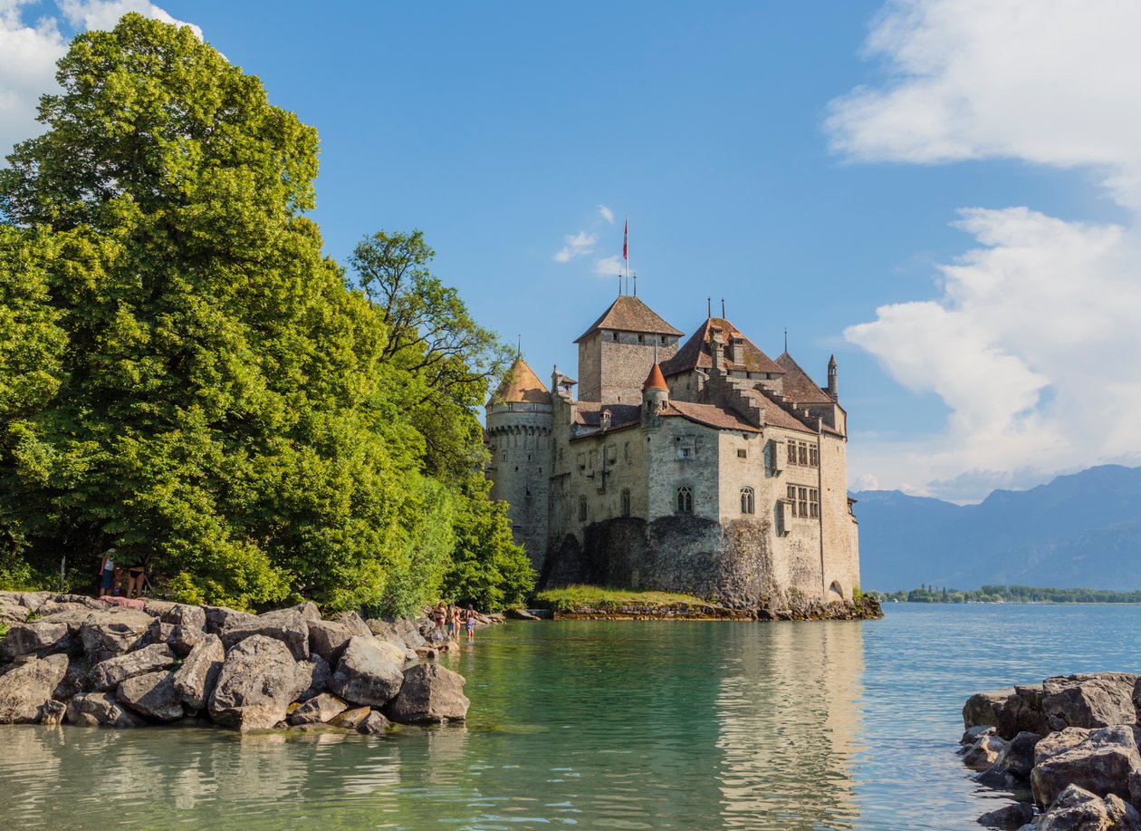 Veytaux, Schweiz. Chateau de Chillon. af Unbekannt Unbekannt