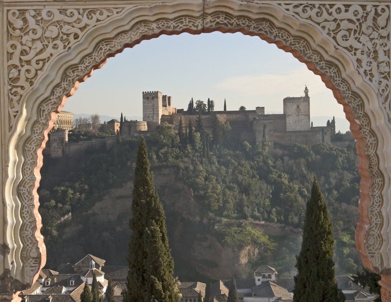 Udsigt over Albaicin til La Alhambra af Unbekannt Unbekannt