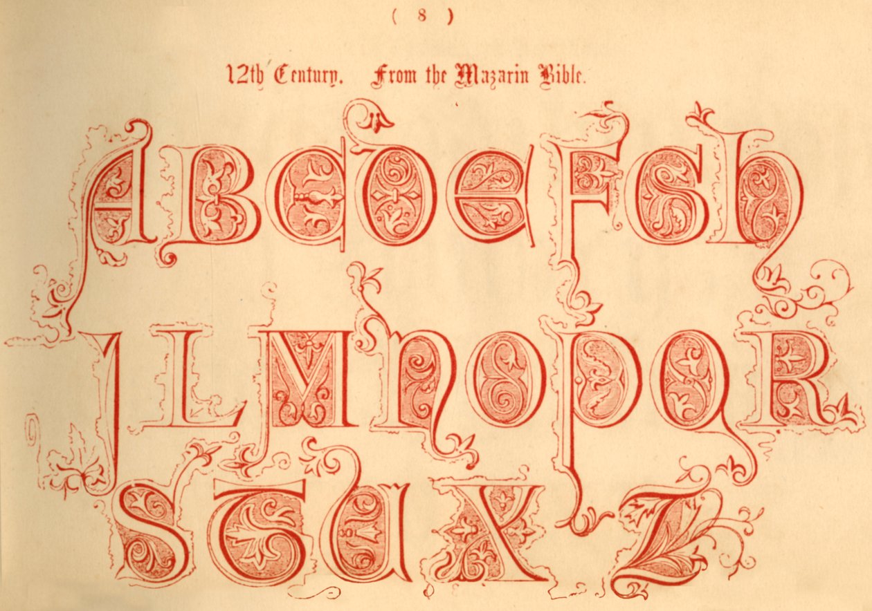 12. århundrede. Fra Mazarin-bibelen, 1862 af Unbekannt