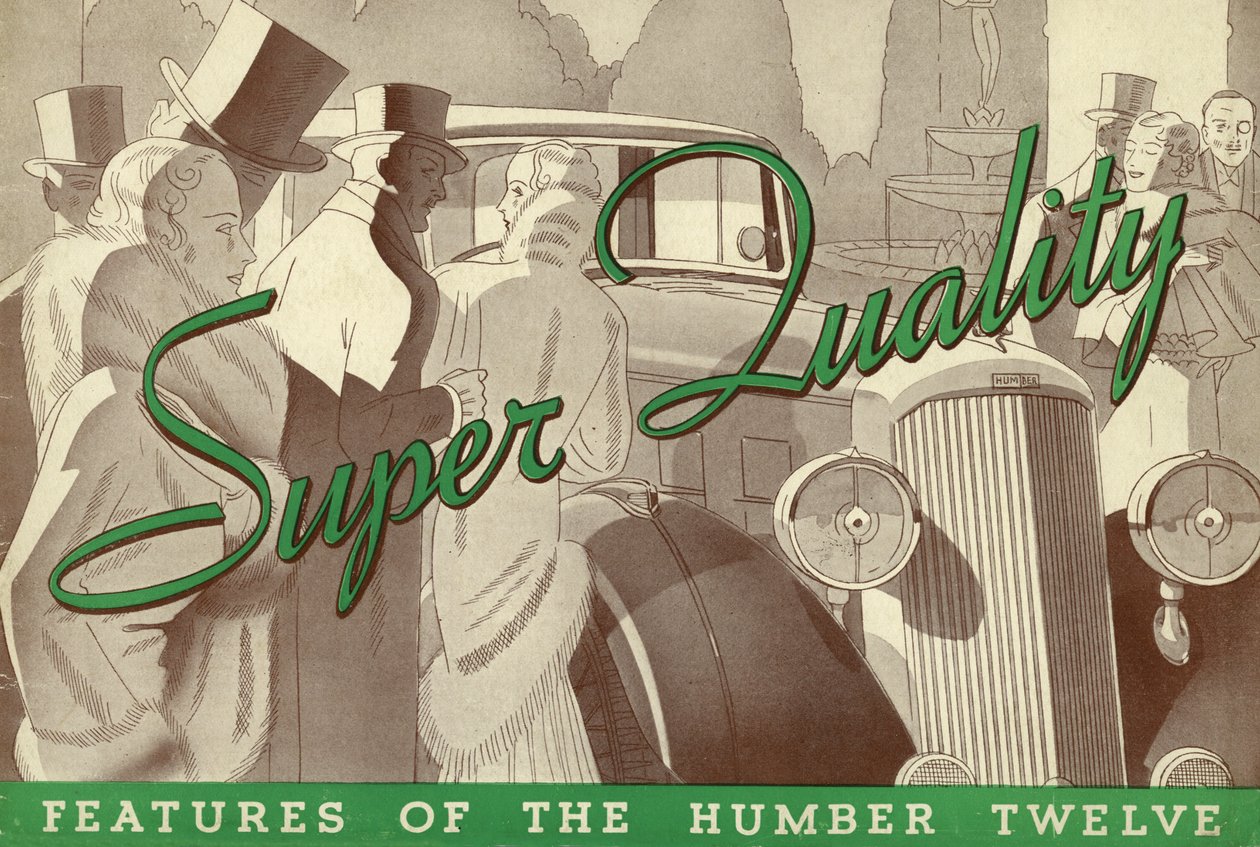 1934 Humber Twelve salgsbrochure. af Unbekannt