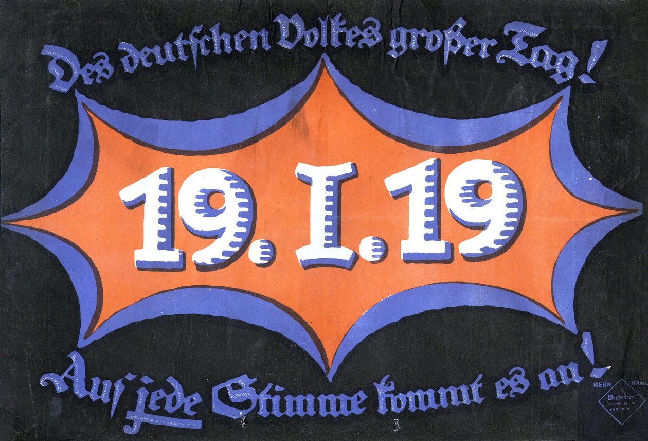 19. januar 1919. Tysk forbundsvalg, 1919. af Unbekannt