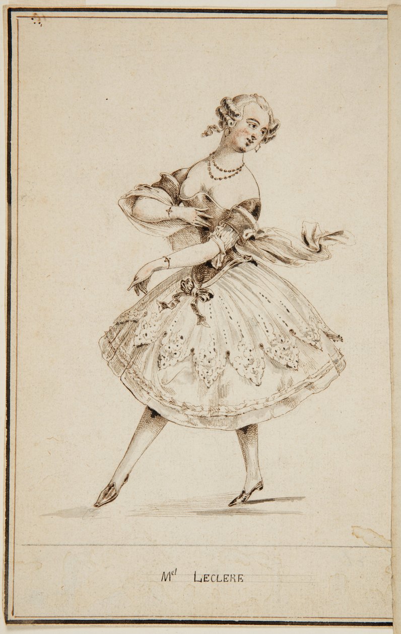 En balletdanser, Mademoiselle Leclerc af Unbekannt